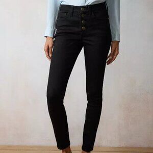 LC Lauren Conrad High Rise 5-Pocket Skinny Jeans Size 8 Black Pants Stretch